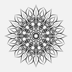 Vector round abstract circle. Mandala style