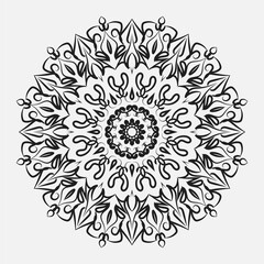 Vector round abstract circle. Mandala style