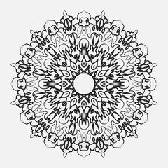 Vector round abstract circle. Mandala style