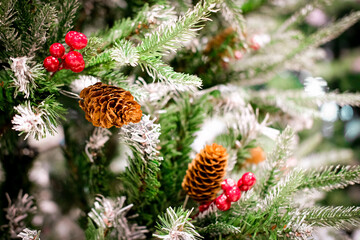 Obraz premium Christmas tree with the decoration