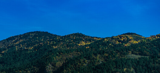 Autumnal landscape in Caucasus mountains