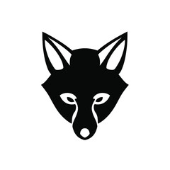 Fox Symbol Logo. Stencil Tattoo Design Vector Illustration.