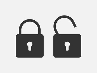 Close icon vector sign. Cancel symbol padlock web design. Error, denied, avoid or wrong data button.
