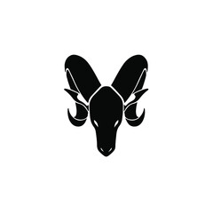 Goat Symbol Logo. Tattoo Design. Stencil Vector Illustration