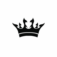 Crown Symbol Logo. Tattoo Design. Stencil Vector Illustration
