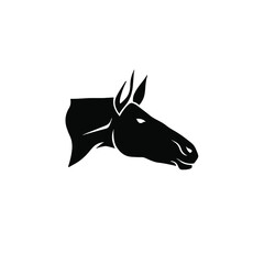 Horse Symbol Logo. Tattoo Design. Stencil Vector Illustration