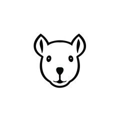 Rat Symbol Logo. Stencil Vector Illustration