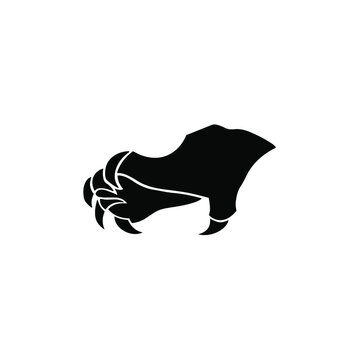Beast Claw Symbol Logo. Tattoo Design. Stencil Vector Illustration