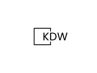 Fototapeta premium KDW letter initial logo design vector illustration
