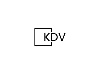 KDV letter initial logo design vector illustration