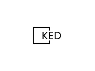 KED letter initial logo design vector illustration