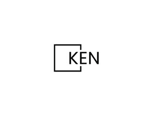 Obraz premium KEN letter initial logo design vector illustration