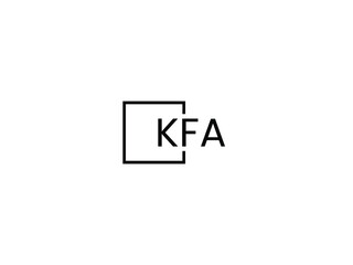 KFA letter initial logo design vector illustration