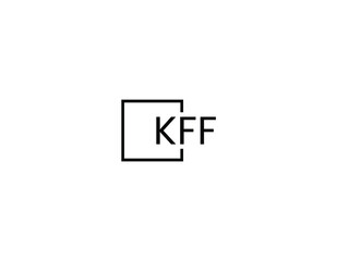 Obraz premium KFF letter initial logo design vector illustration