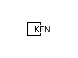 Fototapeta premium KFN letter initial logo design vector illustration