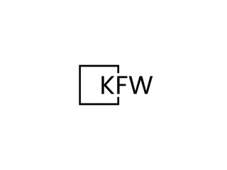 KFW letter initial logo design vector illustration