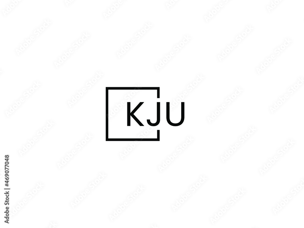 Wall mural kju letter initial logo design vector illustration