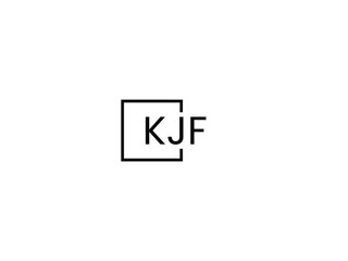 Fototapeta premium KJF letter initial logo design vector illustration