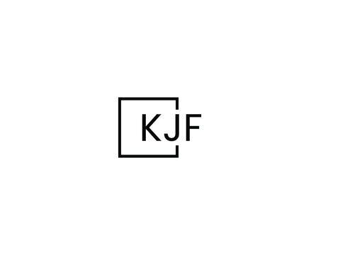 KJF letter initial logo design vector illustration