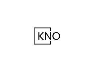 KNO letter initial logo design vector illustration - obrazy, fototapety, plakaty