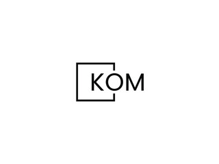 KOM letter initial logo design vector illustration