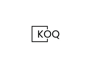 Obraz premium KOQ letter initial logo design vector illustration