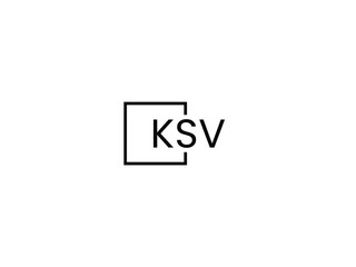 KSV letter initial logo design vector illustration