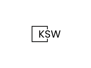 KSW letter initial logo design vector illustration