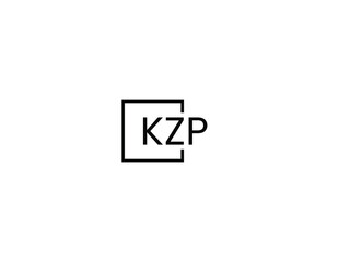 Fototapeta premium KZP letter initial logo design vector illustration