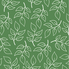 Tropical Leaf Pattern Background. Social Media Post. Botanical Vector Illustration.