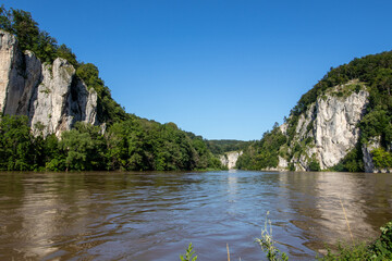 Fototapeta na wymiar Donaudurchbruch bei der Weltenburger Enge