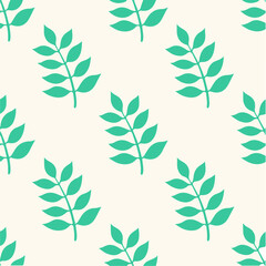 Tropical Leaf Pattern Background. Social Media Post. Botanical Vector Illustration.