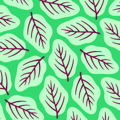 Fototapeta na wymiar Tropical Leaf Pattern Background. Social Media Post. Botanical Vector Illustration.