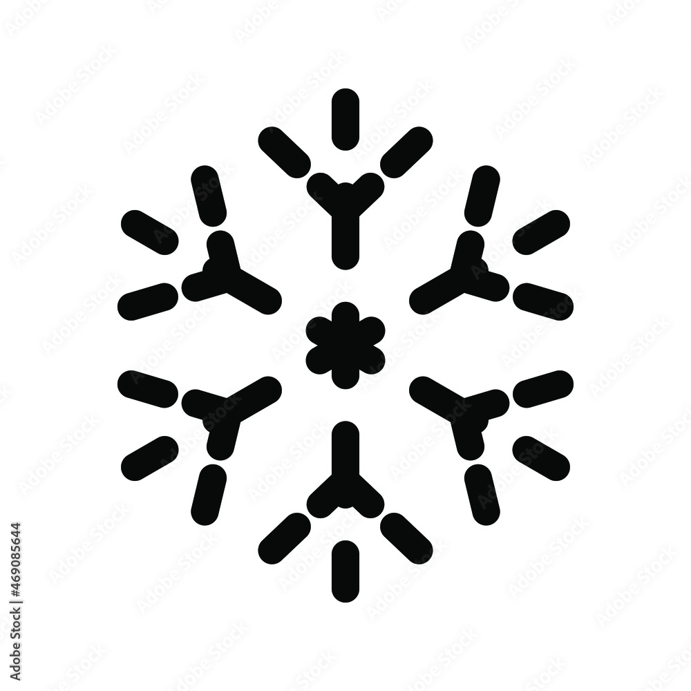 Poster snowflake icon. abstract snowflake illustration. vector illustration. black snowflake icon isolated
