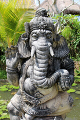Fototapeta na wymiar Statue of the god Ganesh in Bali / Indonesia