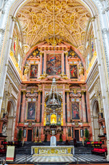 Obraz premium Interiors of Mezquita (Great Mosque of Cordoba) in Andalusia, Spain