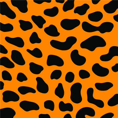 Cheetah Pattern Background. Abstract Wild Animal Skin Print Design. Flat Vector Illustration.
