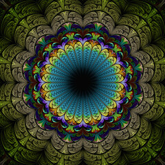 3d effect - abstract polygonal fractal graphic 