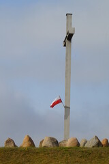 Krzyż, flaga Polski