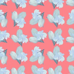 seamless pattern with a bouquet of flowers