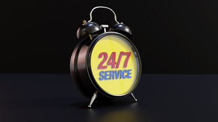 24/7 Service Analog Alarm Clock