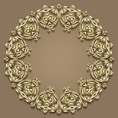 Abstract vector ornamental nature color vintage frame.