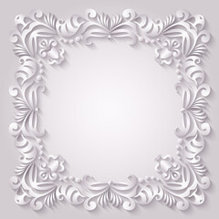 Abstract vector ornamental nature vintage frame.