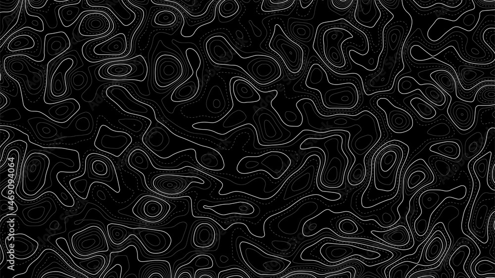 Poster topographic map background. geographic line map with elevation assignments. contour background geogr