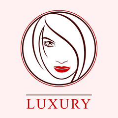 Beauty Woman Logo design. Logo template for fashion, hair, cosmetic, spa center. Vector illustration