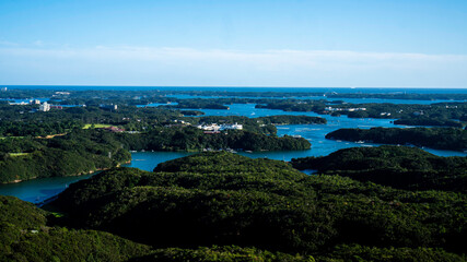 Obraz premium 展望台からの絶景と海