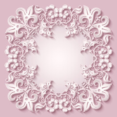Abstract vector ornamental nature vintage frame.