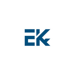 Obraz premium Letter EKF Logo