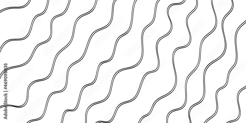 Poster abstract background design with curve lines. black and white wave.