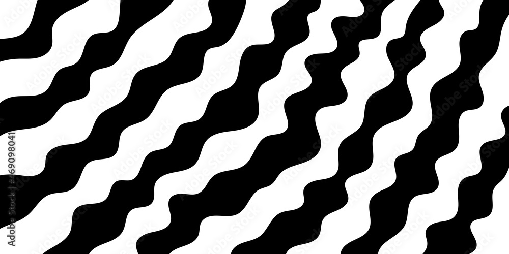 Poster abstract background design with curve lines. black and white wave.